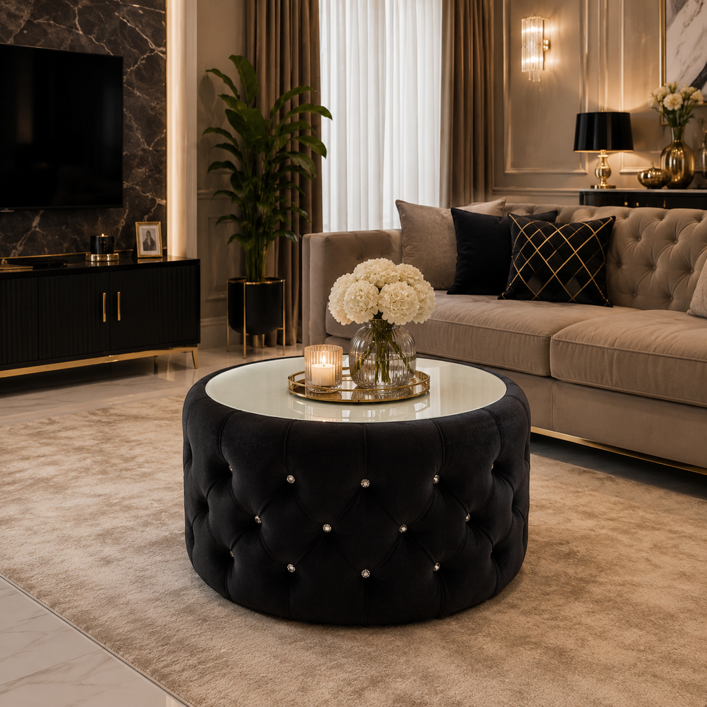 stolik kawowy Chesterfield SOLAR tapicerowany GUTEK HOME