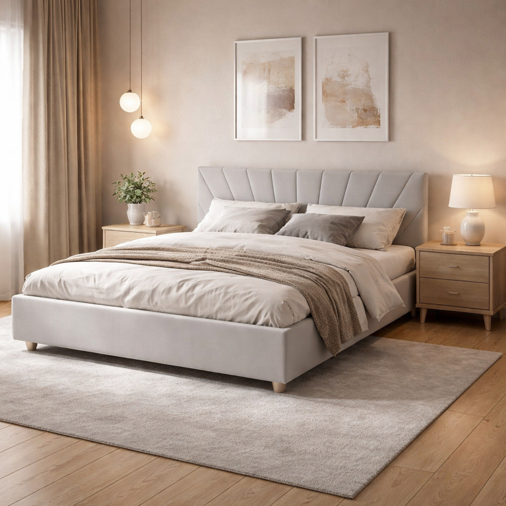 Łóżko luksuswe SOMNIA PRESTIGE z pojemnikiem tapicerowane na wymiar-Gutek Home
