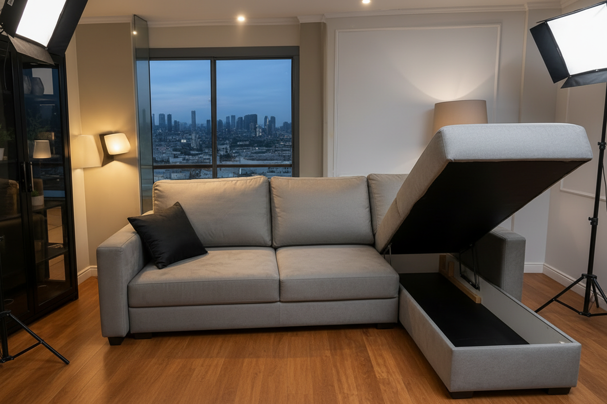 Sofa LUGO z otwartym pojemnikiem